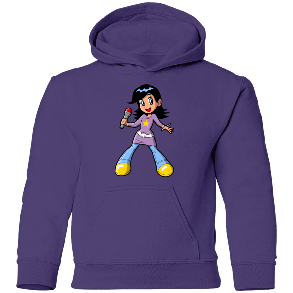 Singing Girl Cartoon Kids Hoodie
