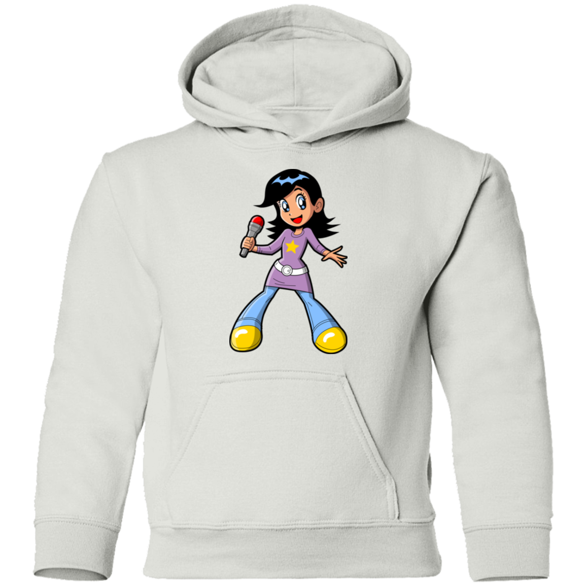 Singing Girl Cartoon Kids Hoodie