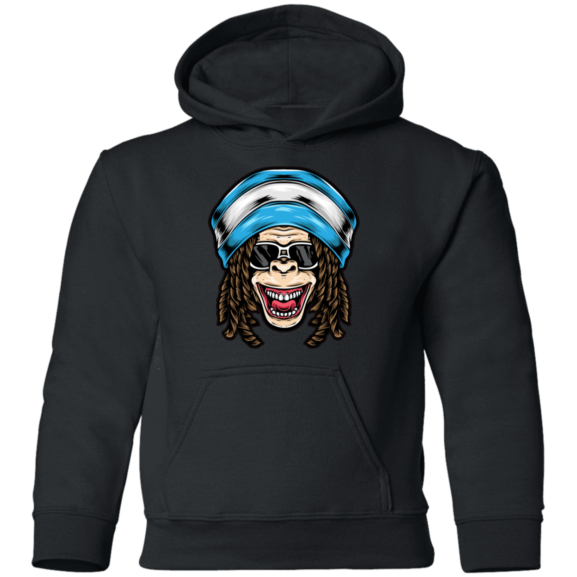 Monkey Dread Locks Kids Hoodie