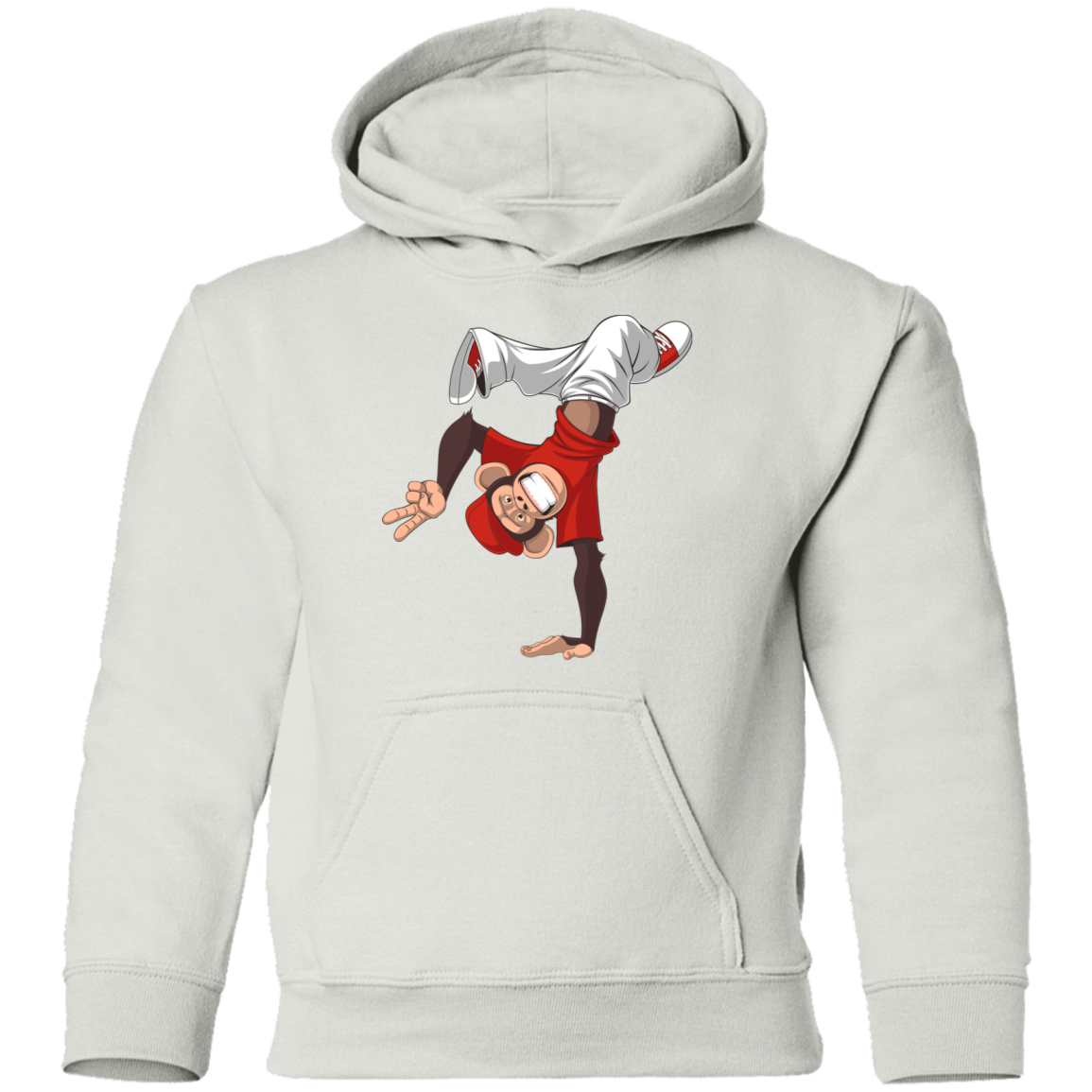 Monkey Hand Stand Kids Hoodie