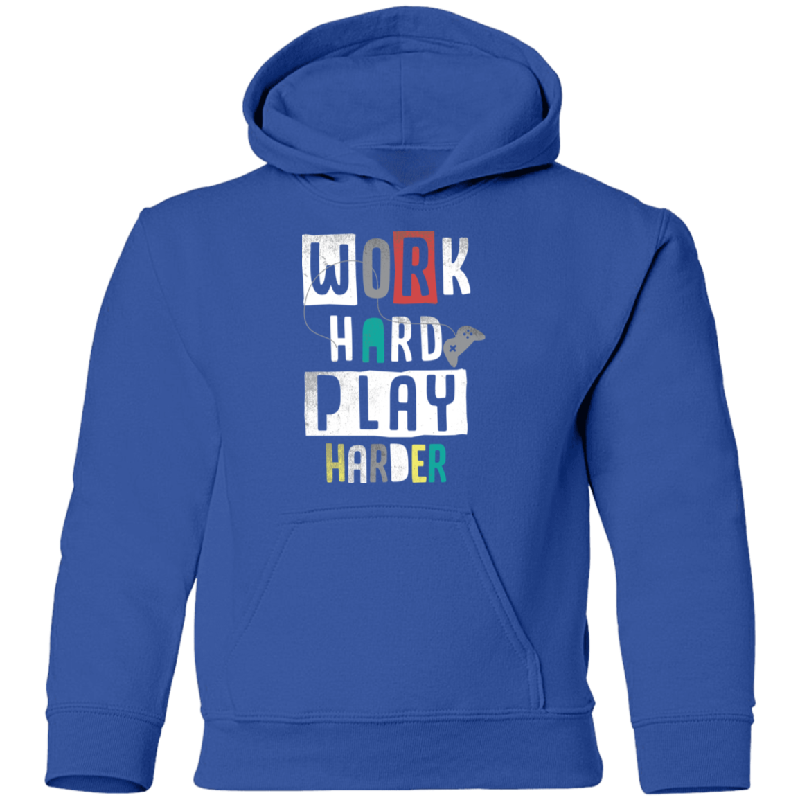 Work Hard Play Harder Kids Hoodie