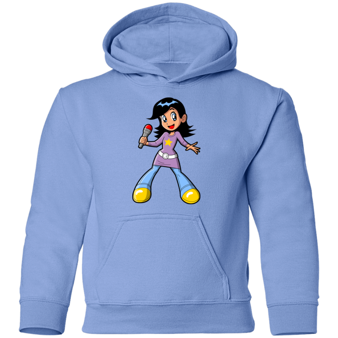 Singing Girl Cartoon Kids Hoodie