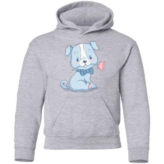 Puppy Dog Rose Kids Hoodie
