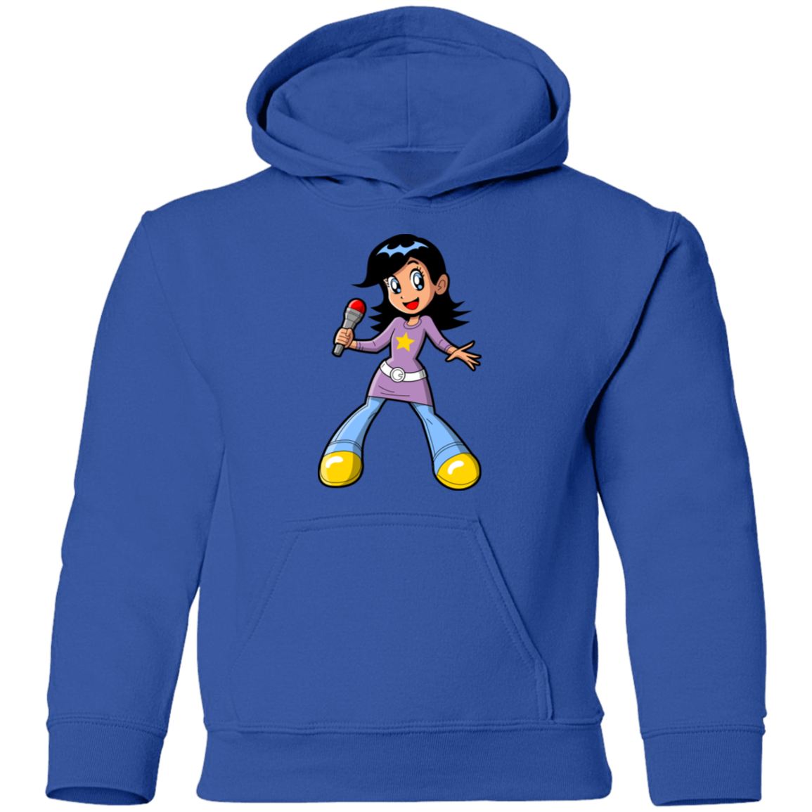 Singing Girl Cartoon Kids Hoodie