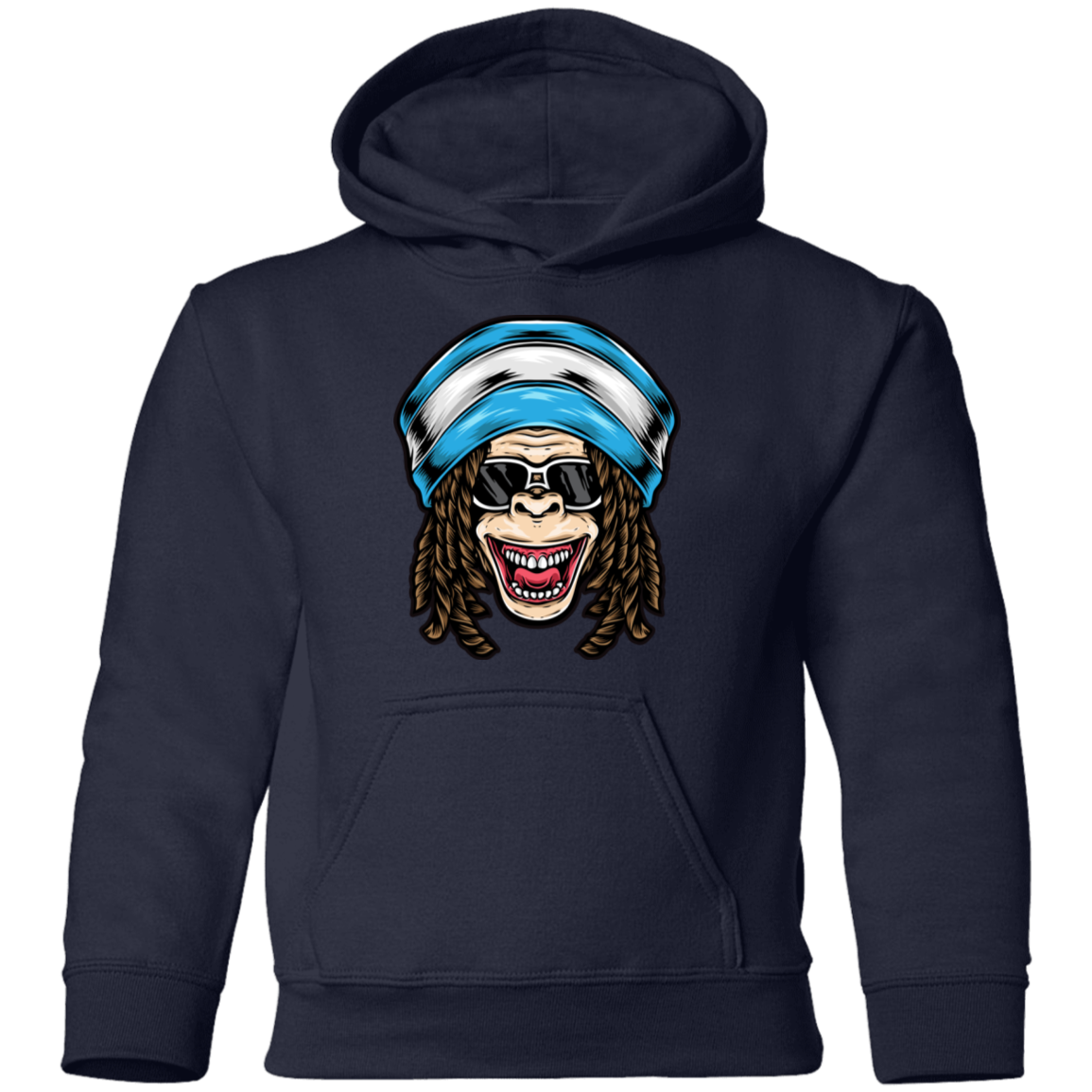 Monkey Dread Locks Kids Hoodie
