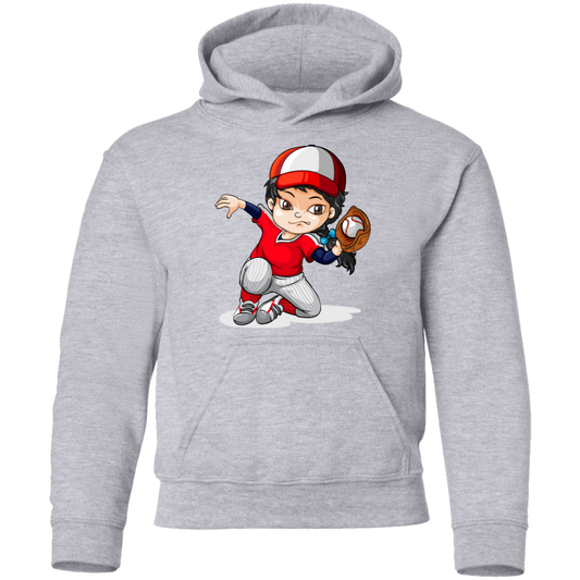 Baseball Cartoon Kids Hoodie