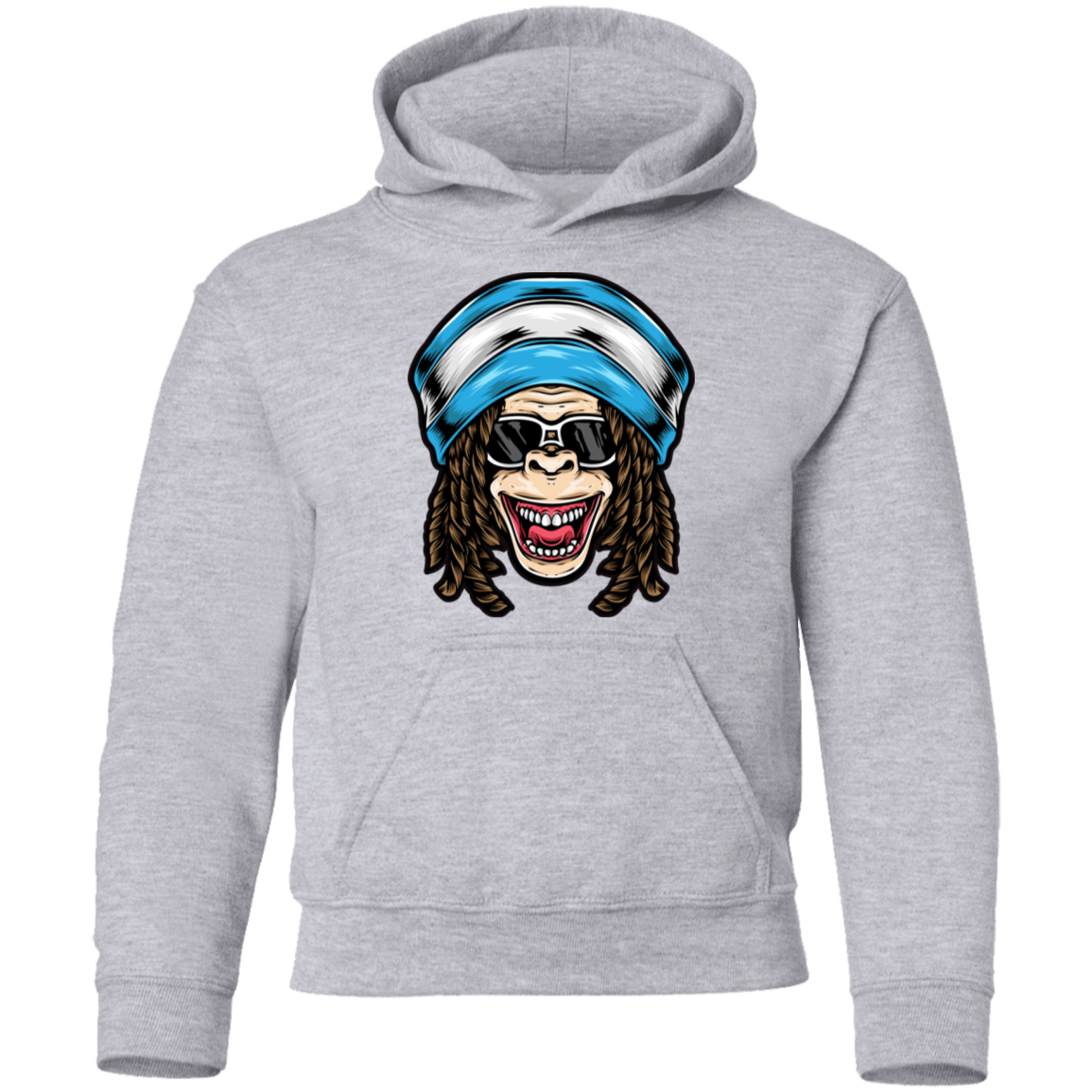 Monkey Dread Locks Kids Hoodie