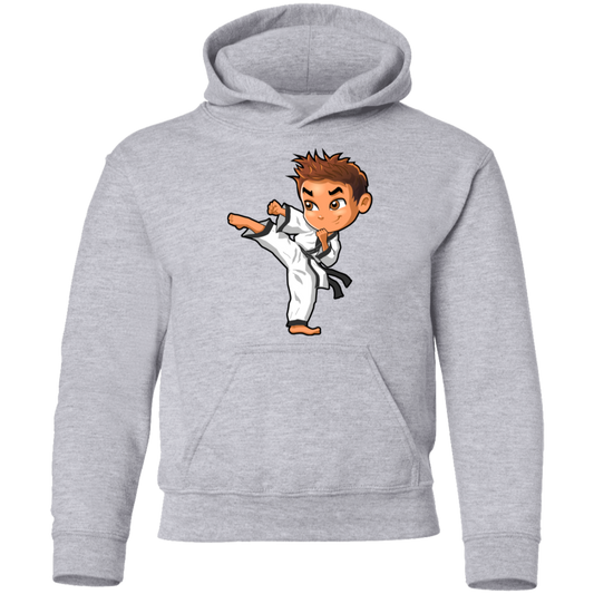 Karate Cartoon Boy Kids Hoodie