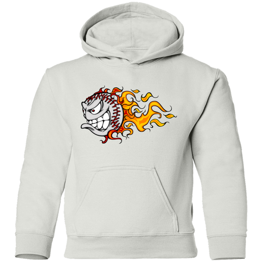 Baseball Fire Kids Hoodie