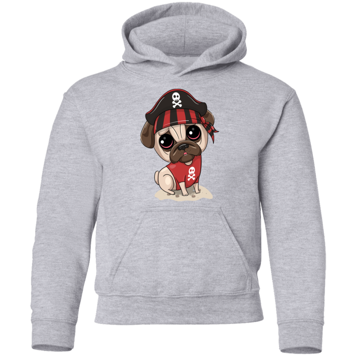 Pirate Puppy Dog Kids Hoodie