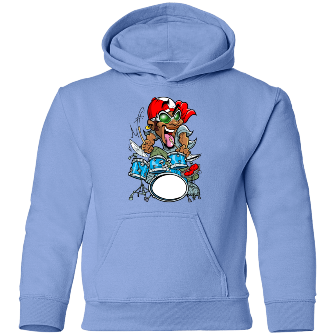 Drummer Cartoon Kids Hoodie