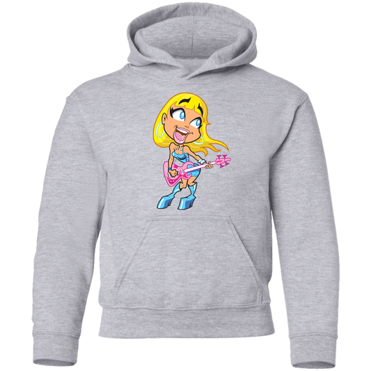 Guitar Girl Cartoon Kids Hoodie