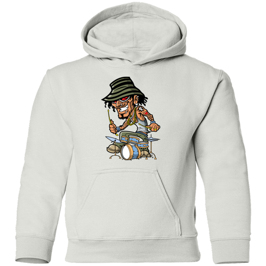 Drummer Cartoon Kids Hoodie