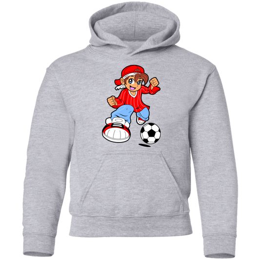 Soccer Boy Cartoon Kids Hoodie