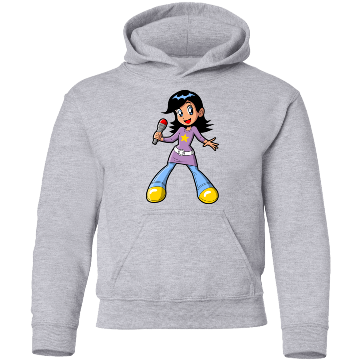 Singing Girl Cartoon Kids Hoodie