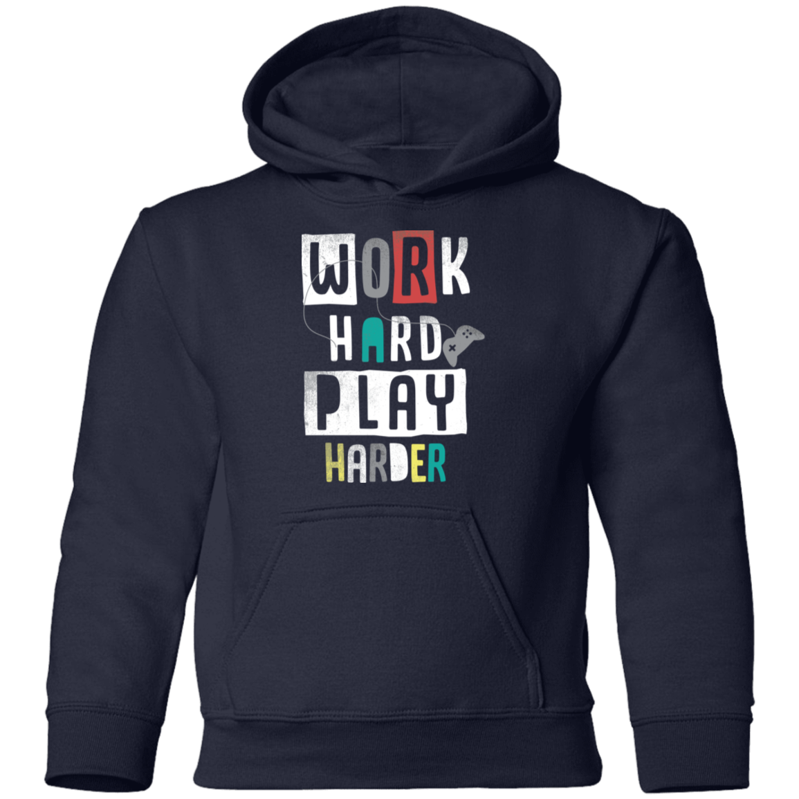 Work Hard Play Harder Kids Hoodie