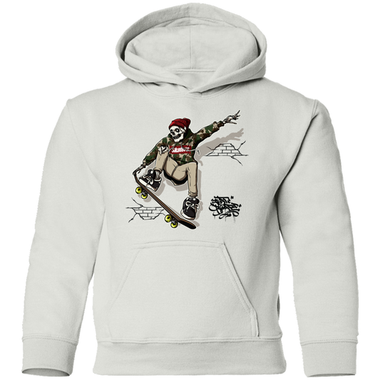 Skeleton Skater Kids Hoodie