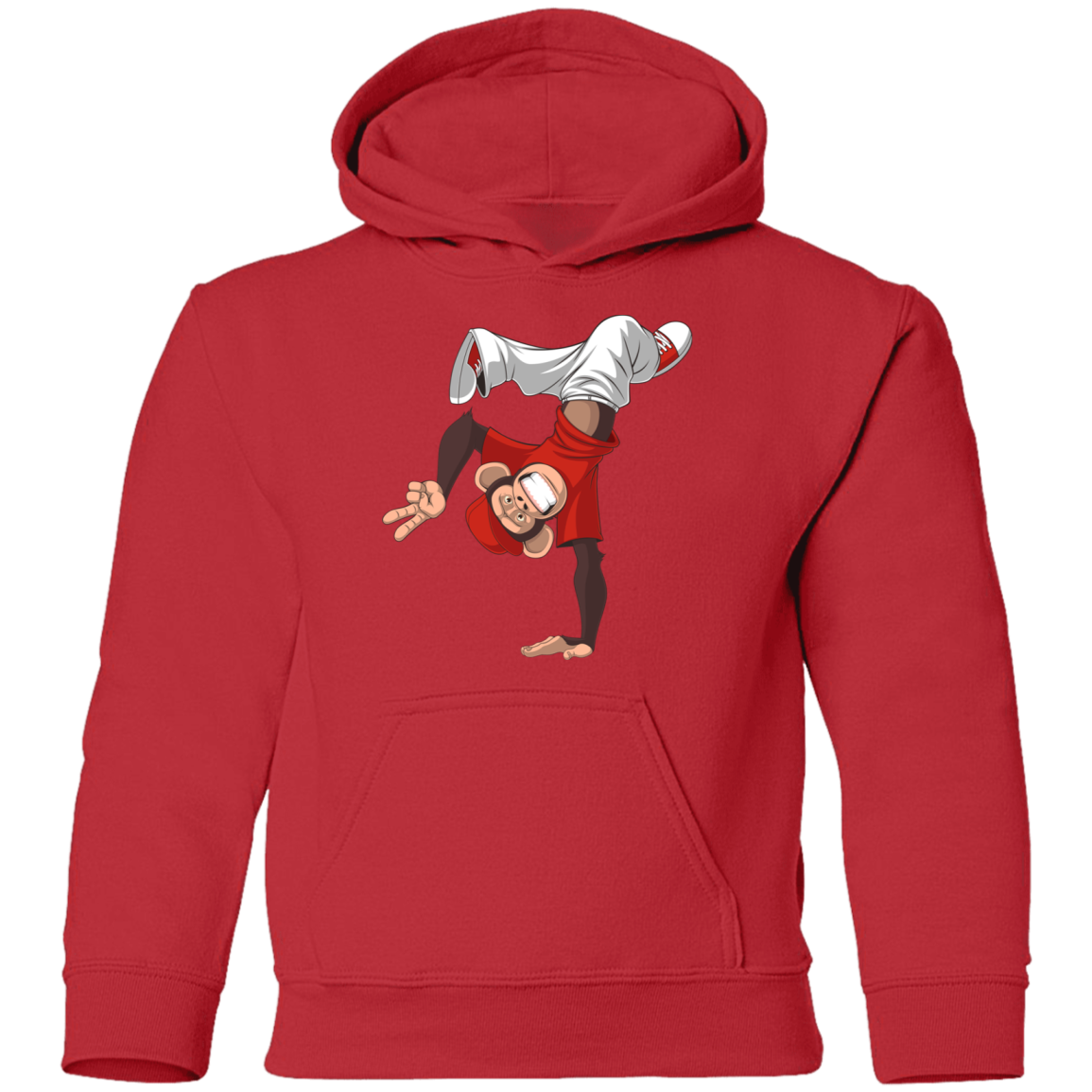 Monkey Hand Stand Kids Hoodie