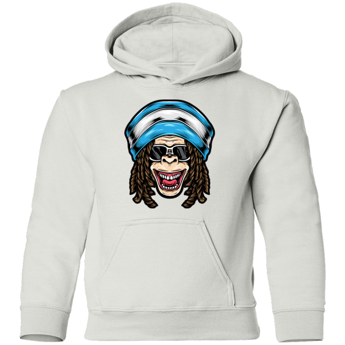 Monkey Dread Locks Kids Hoodie