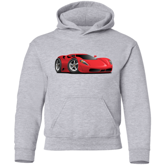 Red Sports Car Kids Hoodie