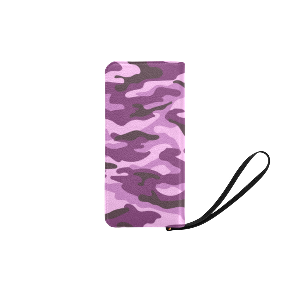 Purple Camouflage Clutch Purse