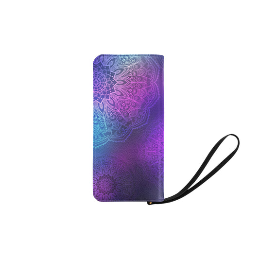 Purple Mandalas Clutch Purse