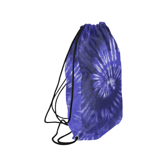 Royal Blue Tie Dye Drawstring Bag