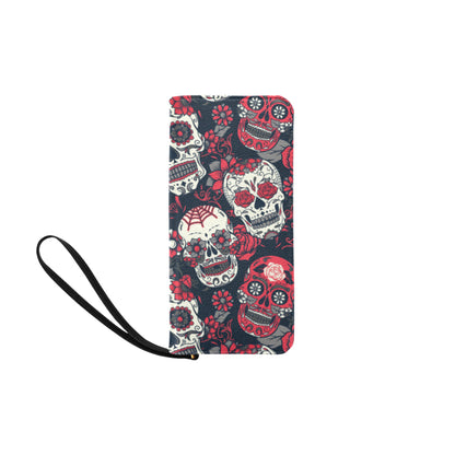 Sugar Skulls & Roses Clutch Purse