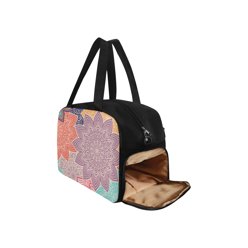 Colorful Floral Mandalas Fitness Bag Fitness
