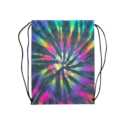 Colorful Neon Tie Dye Drawstring Bag