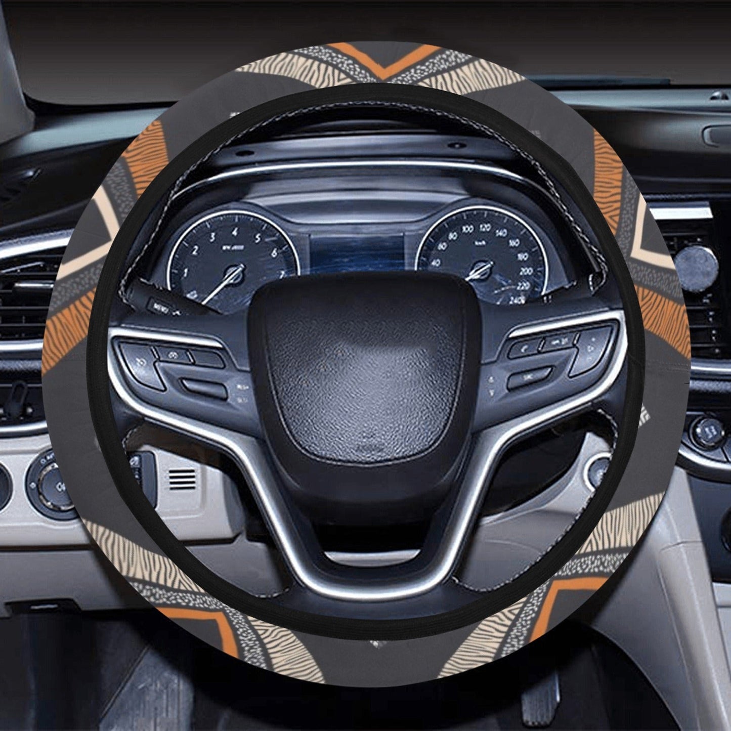 Retro Blocks Steering Wheel Cover