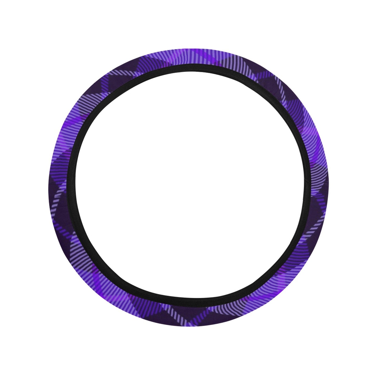Purple Plaid Steering Wheel Cover
