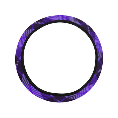 Purple Plaid Steering Wheel Cover