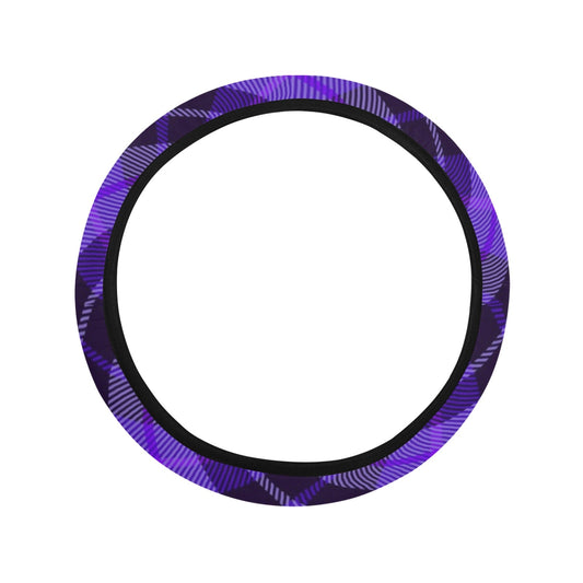 Purple Plaid Steering Wheel Cover