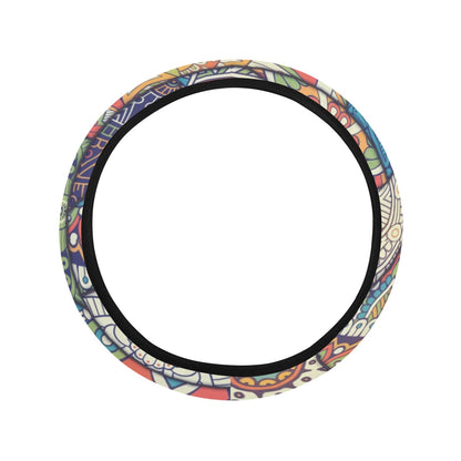 Colorful Mandalas Decor Steering Wheel Cover