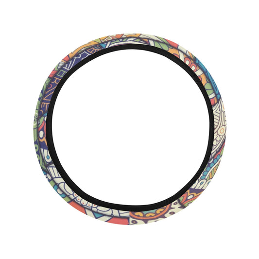 Colorful Mandalas Decor Steering Wheel Cover