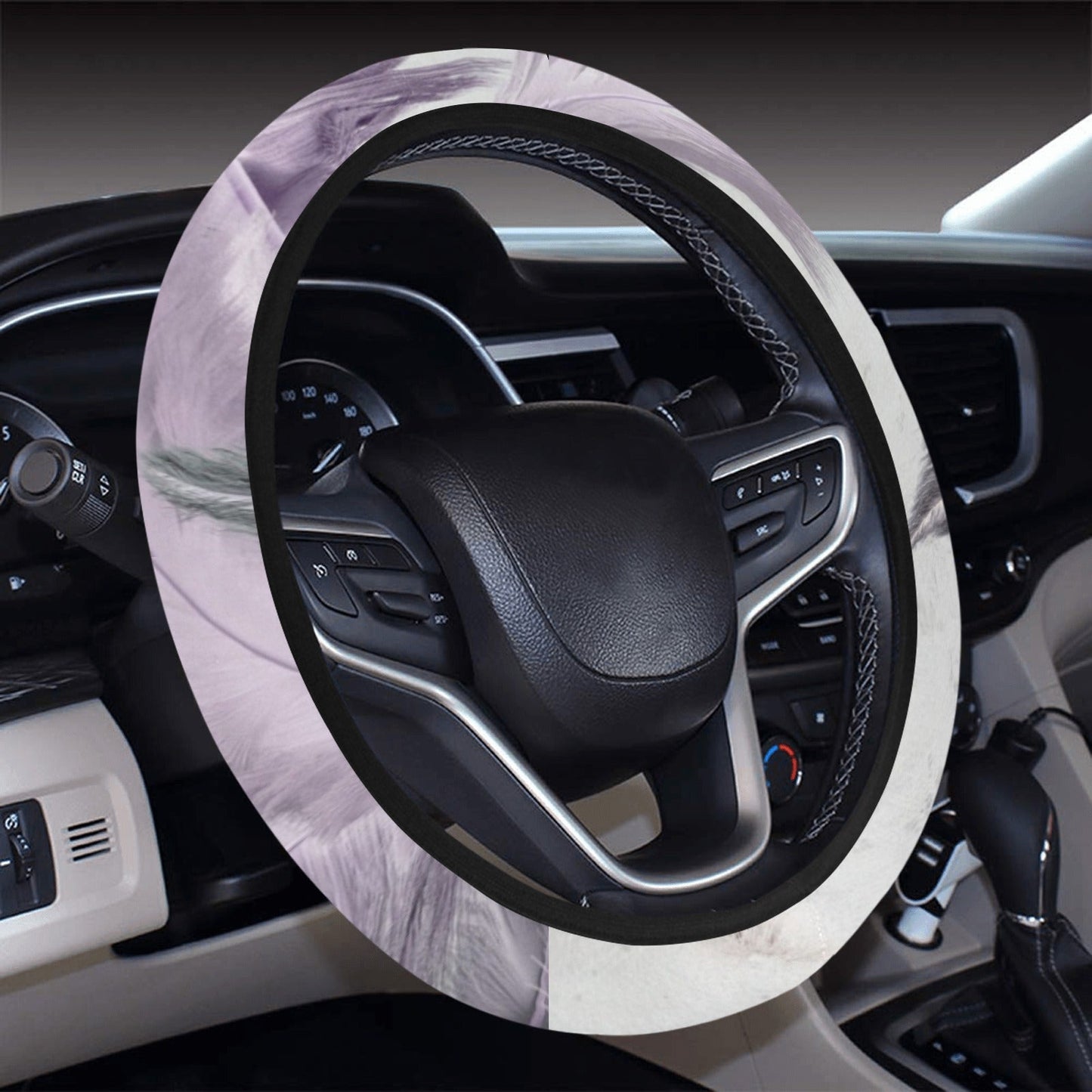 Feathers Steering Wheel Cover