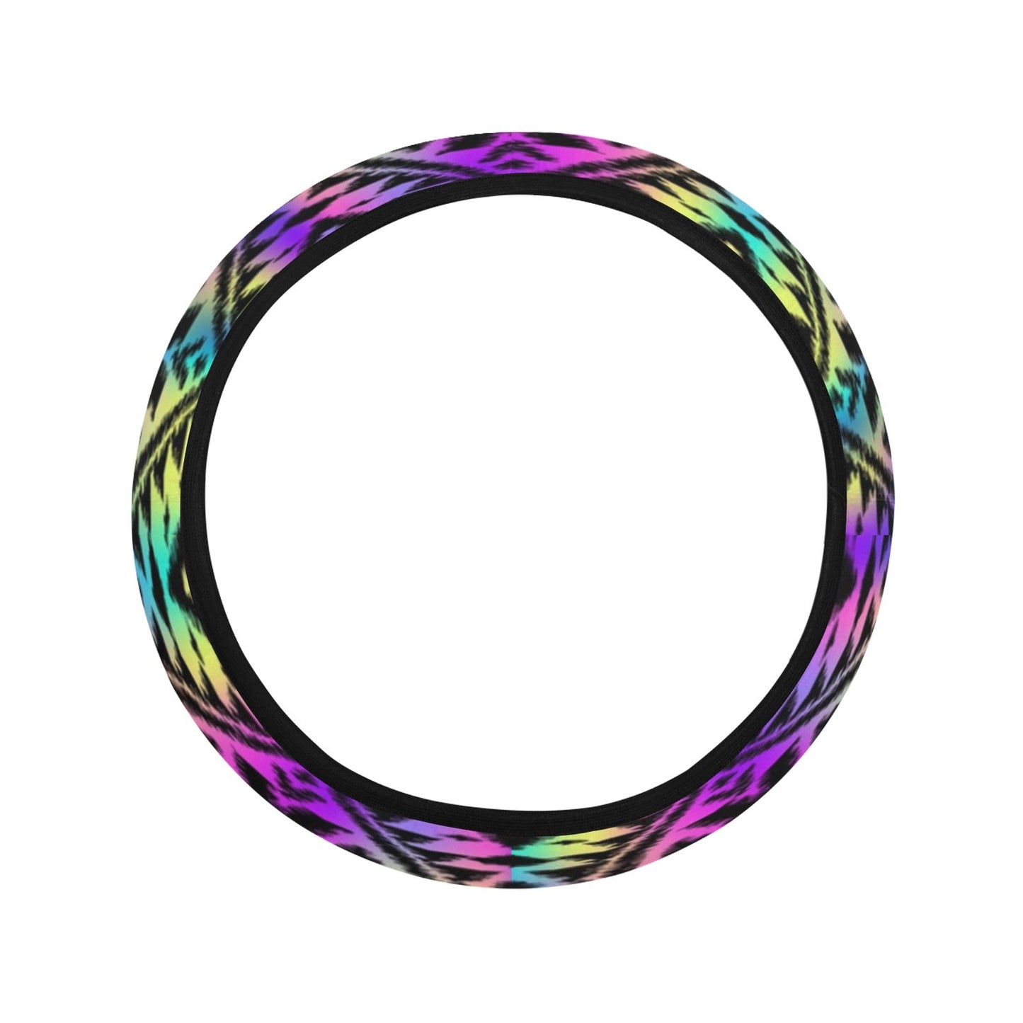 Neon Ethnic Steering Wheel Cover