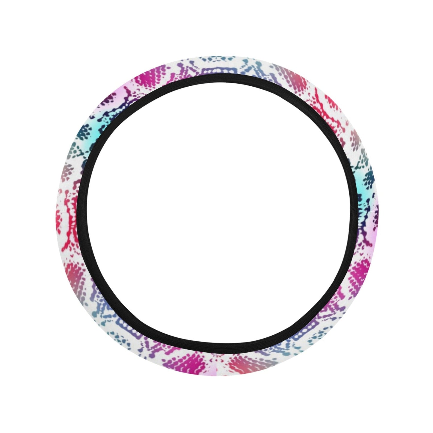 Colorful Snake Skin Print Steering Wheel Cover
