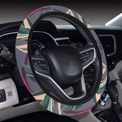 Floral Leaves Steering Wheel Cover