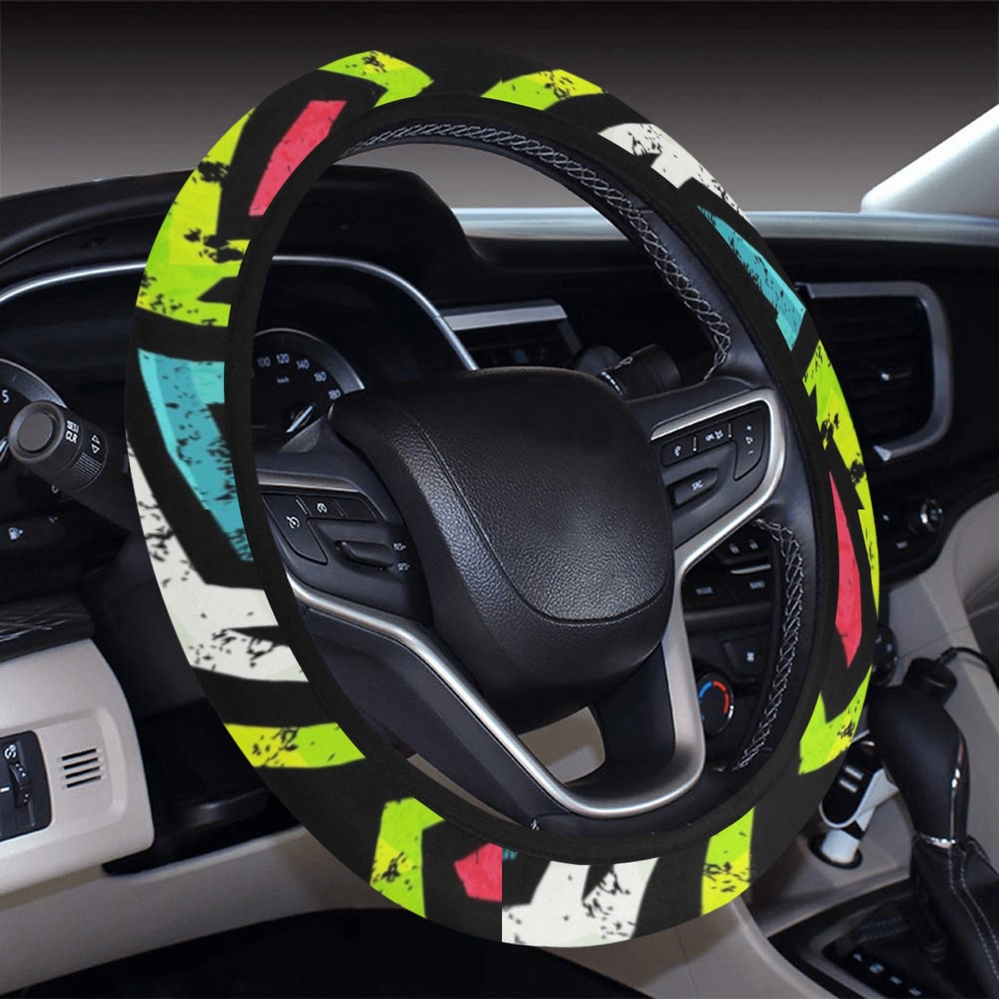 Colorful Abstract Steering Wheel Cover