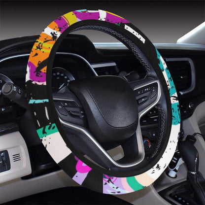 Colorful Floral Abstract Steering Wheel Cover