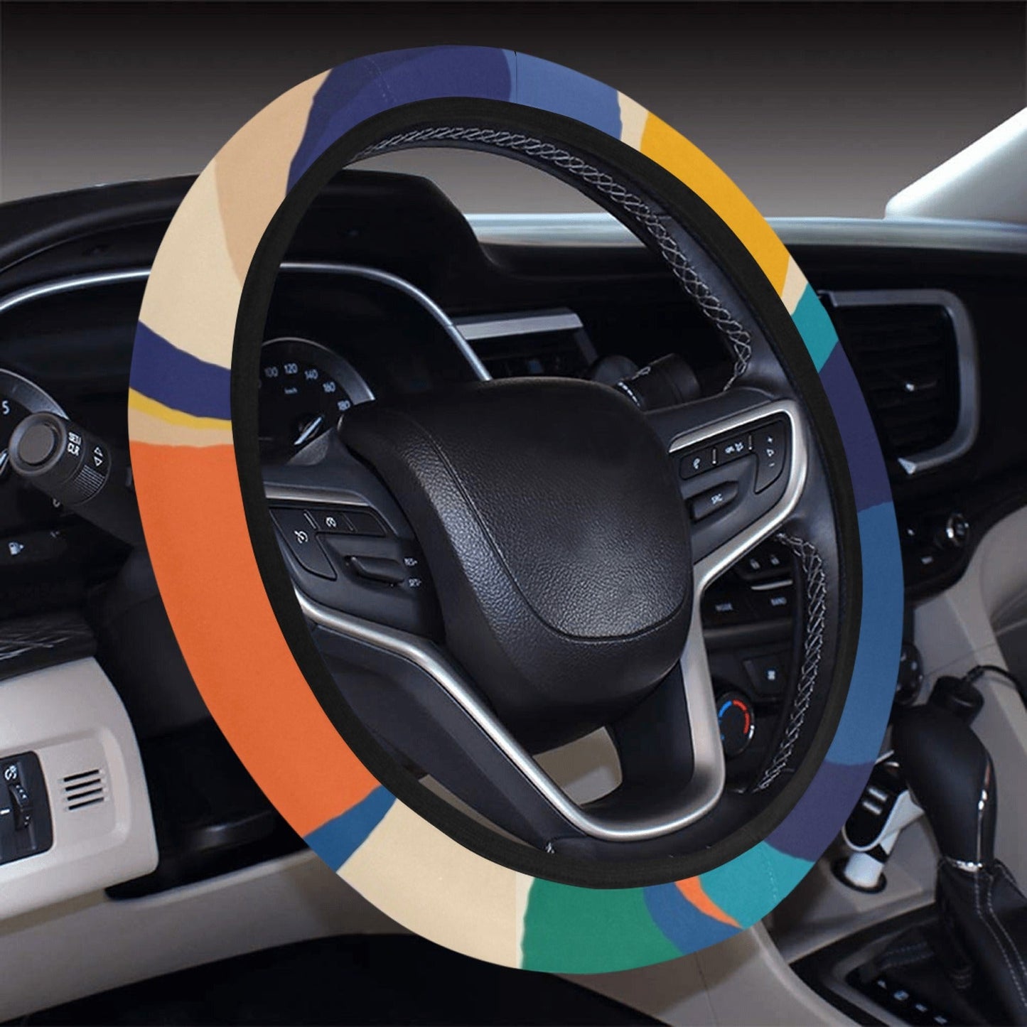 Colorful Abstract Steering Wheel Cover