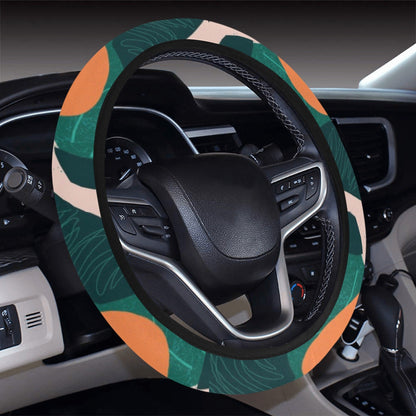 Floral Oranges Steering Wheel Cover