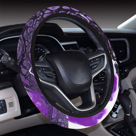 Purple Abstract Steering Wheel Cover