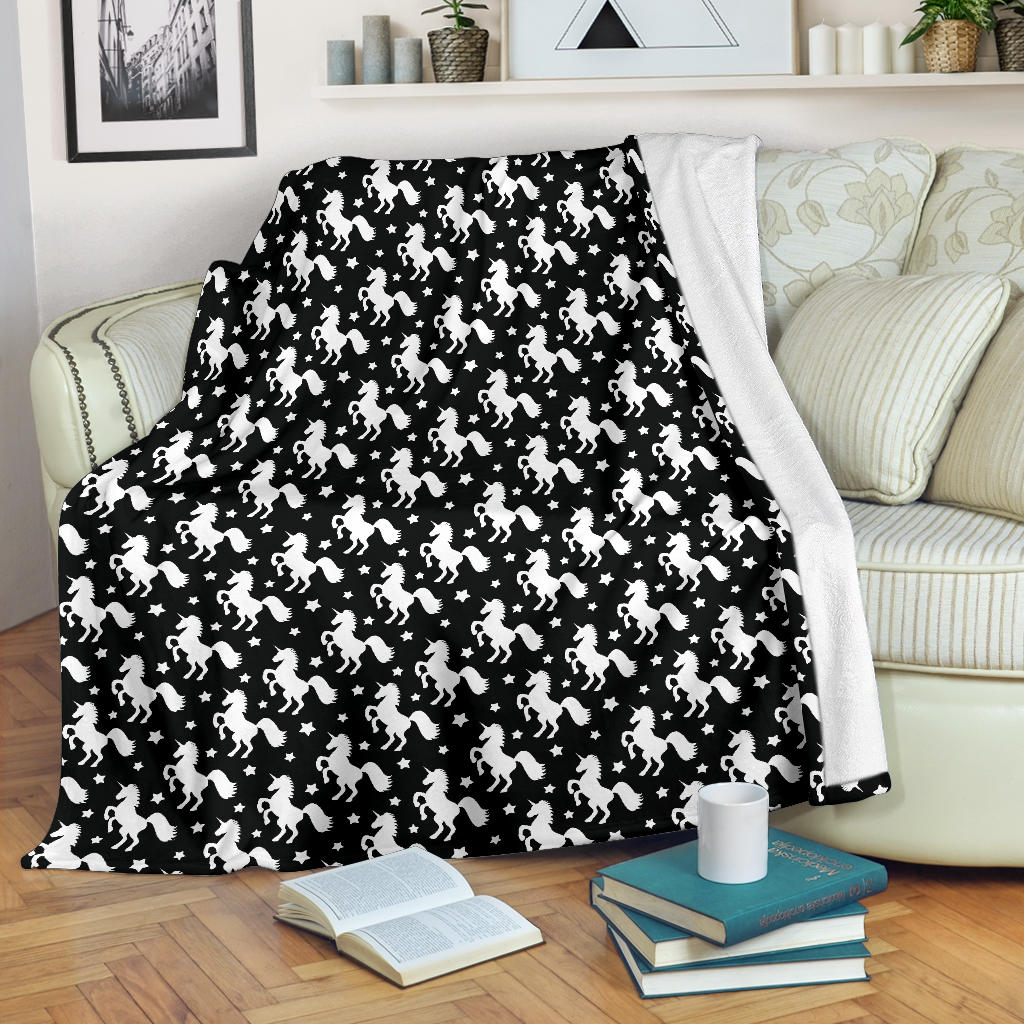 Black Unicorn Blanket