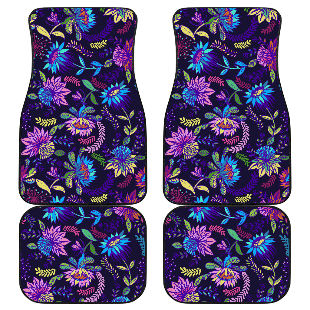 Purple Flowers Car Floor Mats