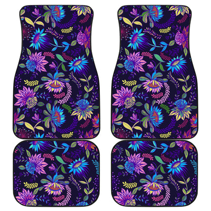 Purple Flowers Car Floor Mats