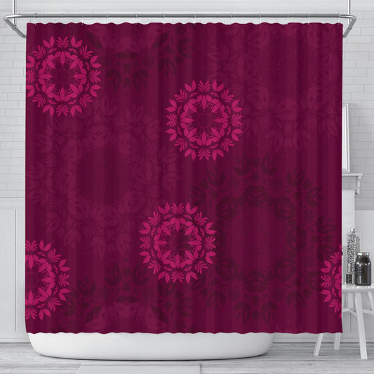 Magenta Mandalas Shower Curtain