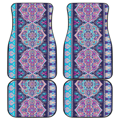 Blue Purple Persian Print Car Floor Mats